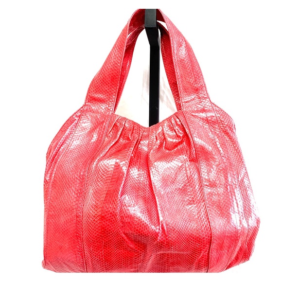 NWT Bairn snakeskin leather Jenna Canary hobo bag - Picture 1 of 8